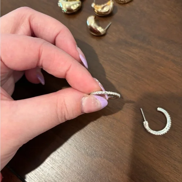 Girls Crew, Disney, Etc Mixed Gold & Silver Earring Set - 7 Pairs - Picture 5 of 7